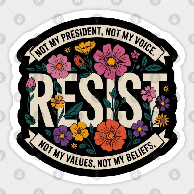 Anti-trump Sticker by Creatifly Graphic Tees